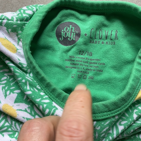 Clover Baby with Oh Joy lot of 2 footie pajamas - Picture 7 of 11